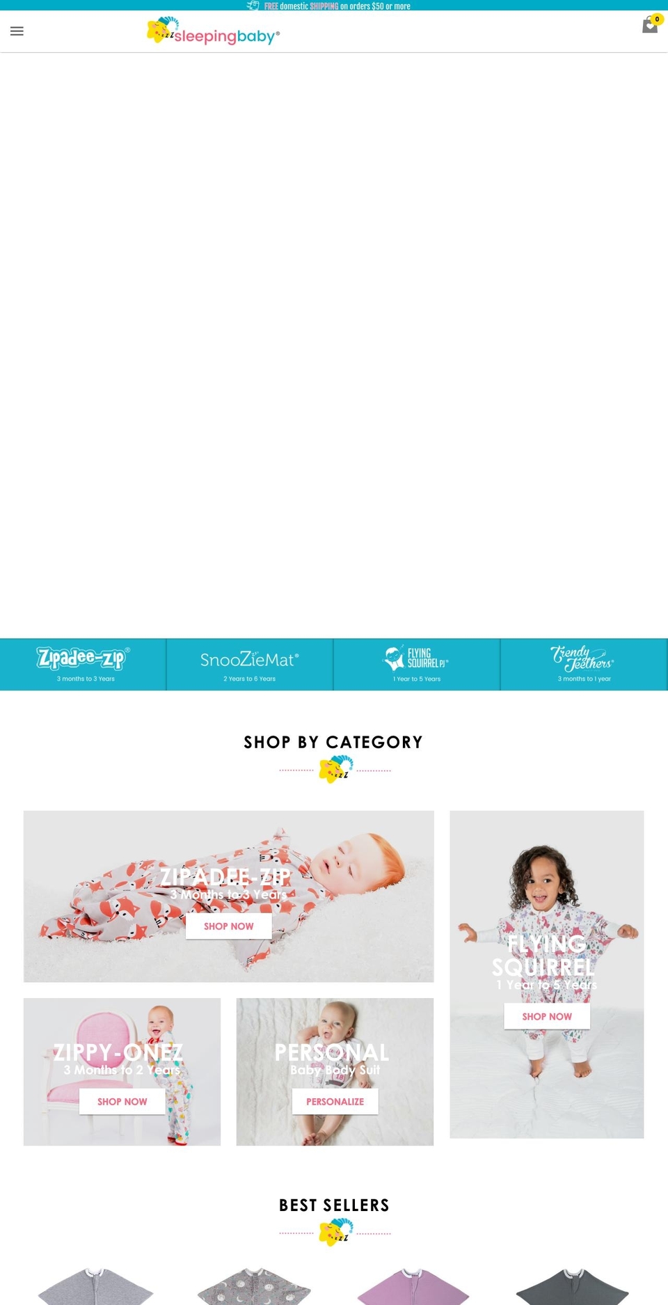 babiesnotsleeping.com shopify website screenshot