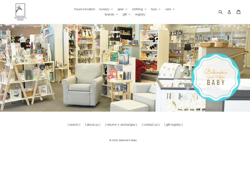 babinskisbaby.com — Shopify storefront screenshot