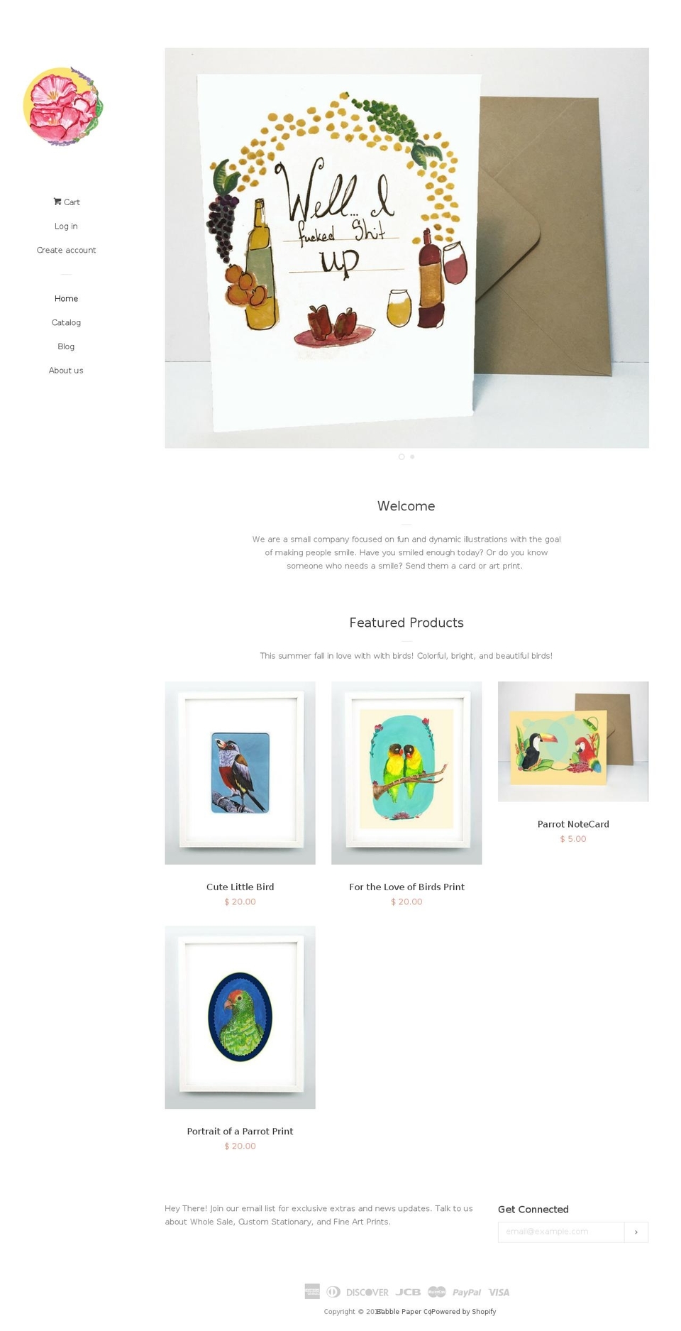 bablepaperco.com shopify website screenshot