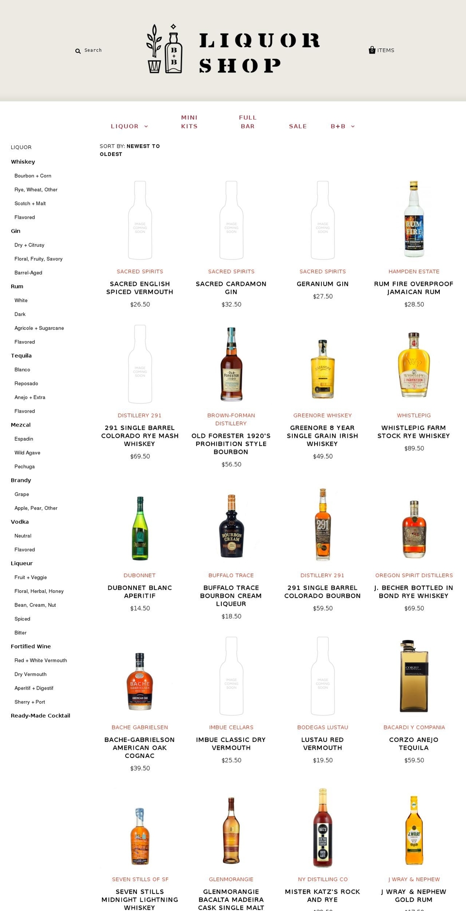 Bitters u Bottles Theme Shopify theme site example babliquor.com