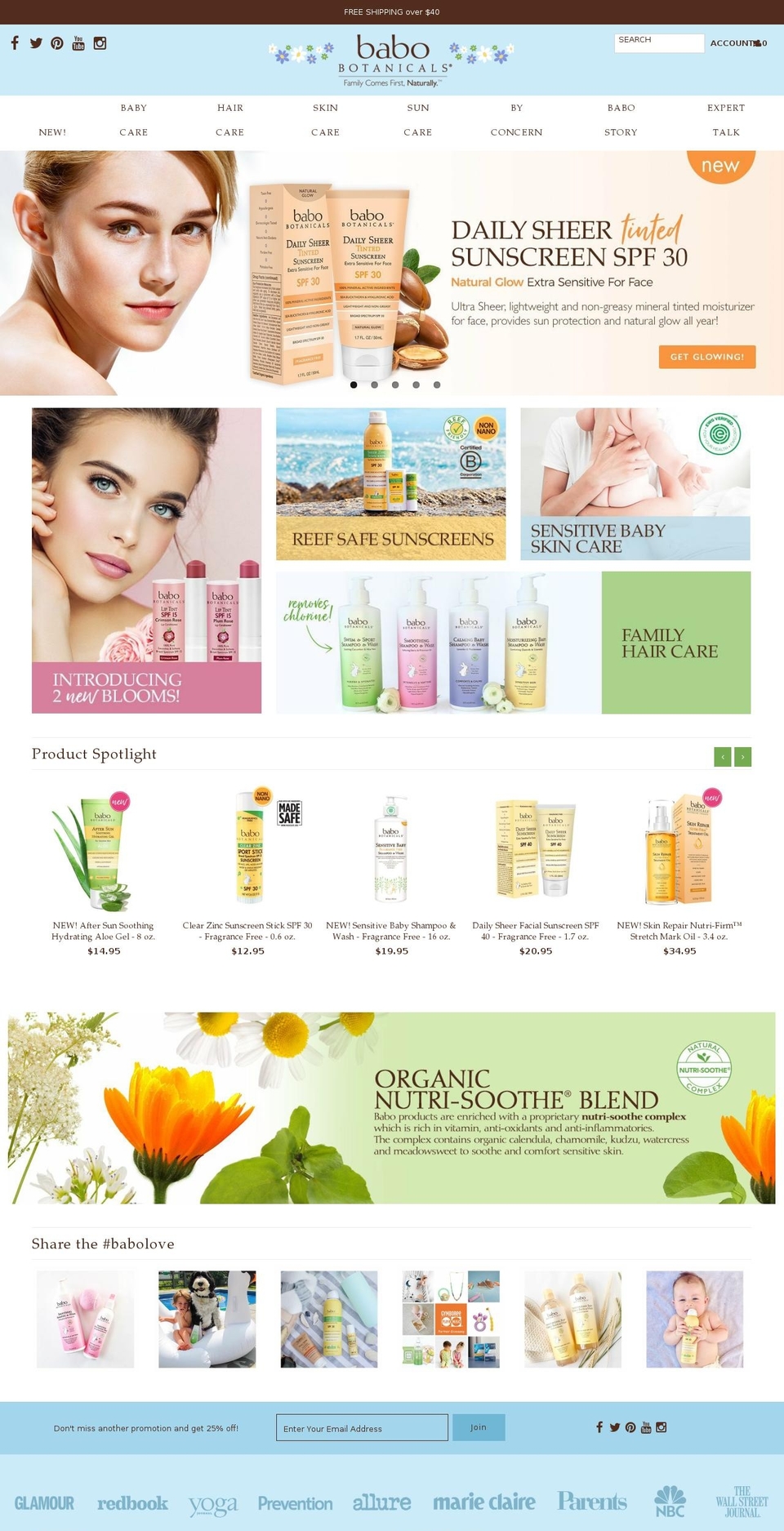babobotanicals.com — Shopify storefront screenshot