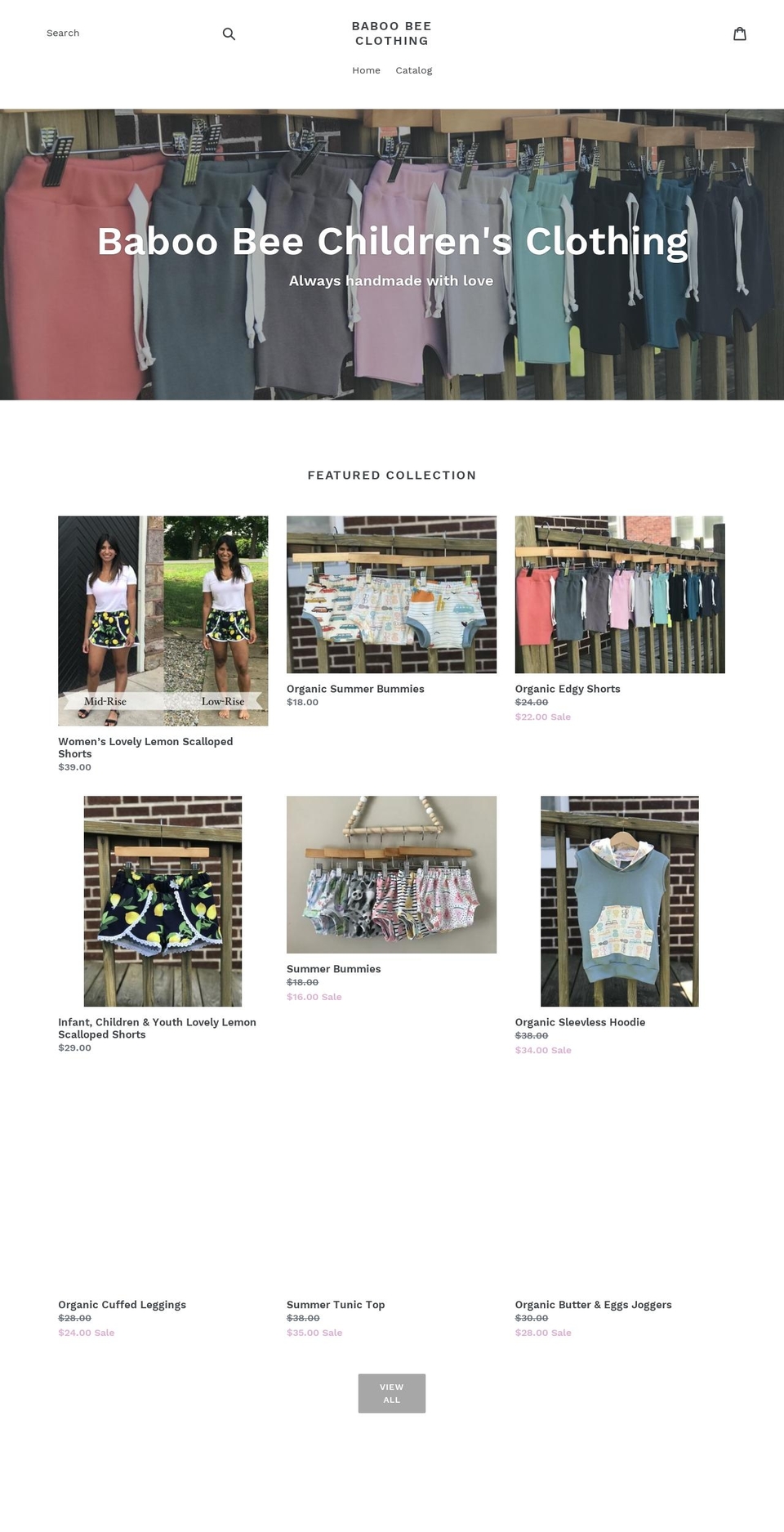 baboobeeclothing.com — Shopify storefront screenshot