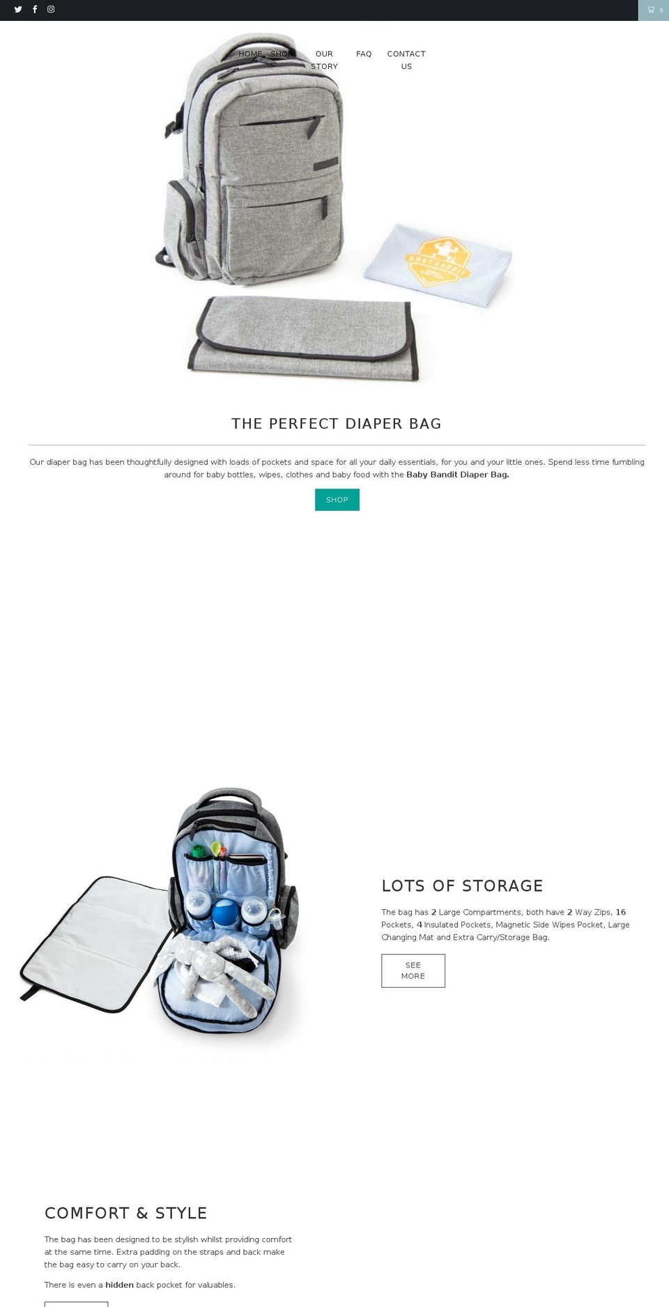 baby-bandit.com — Shopify storefront screenshot