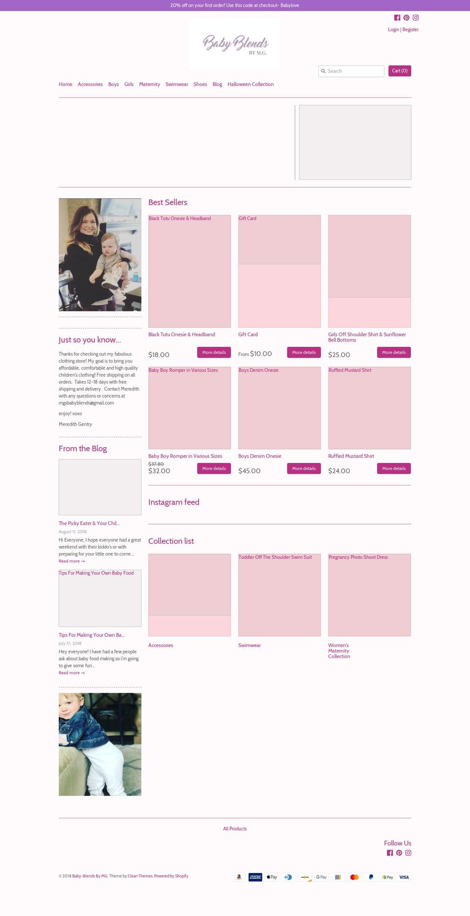 baby-blends.com — Shopify storefront screenshot