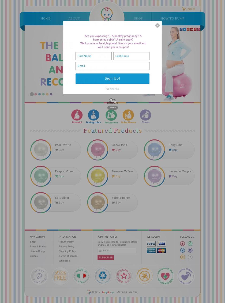 Reach Shopify theme site example baby-bump.com
