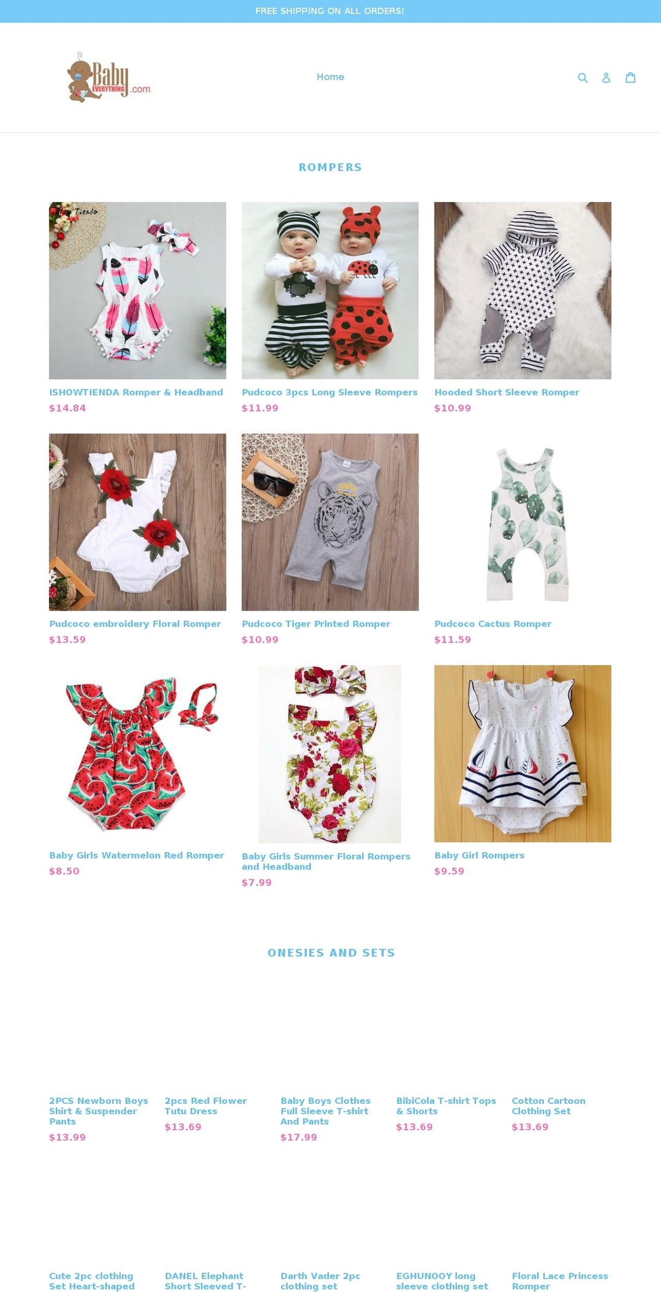 baby-everything.com shopify website screenshot