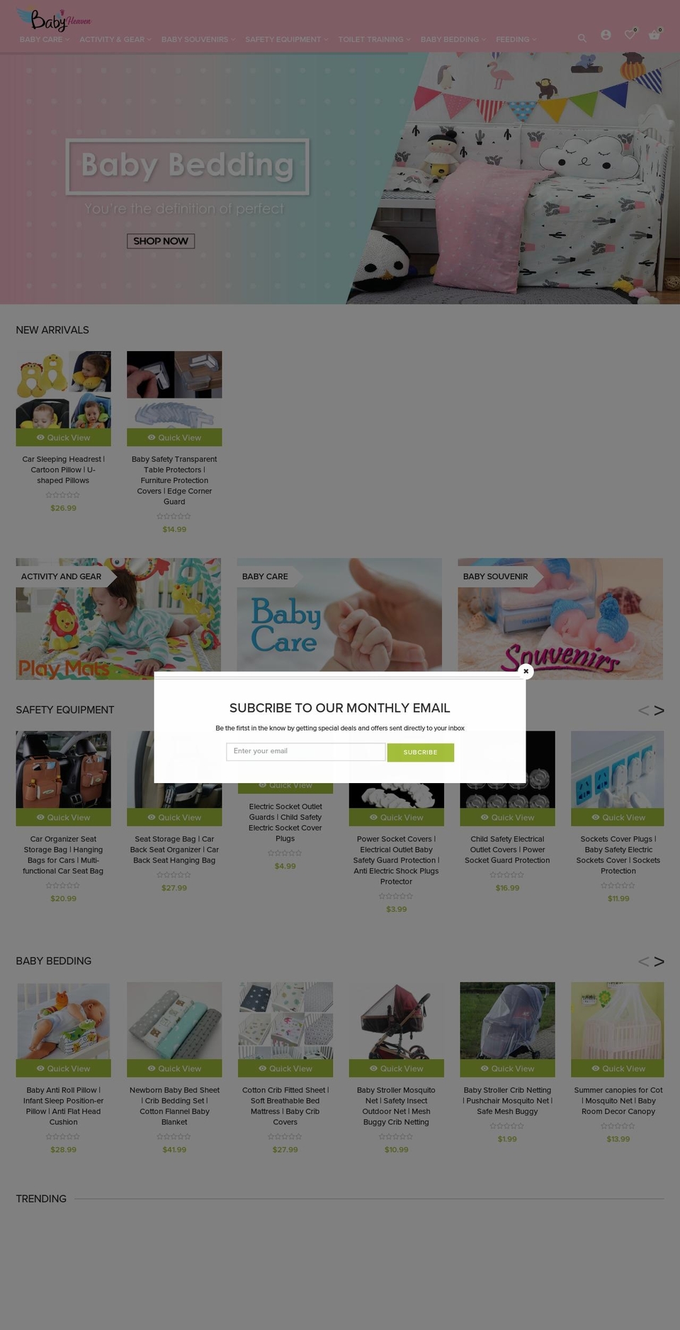 baby-heaven.com shopify website screenshot