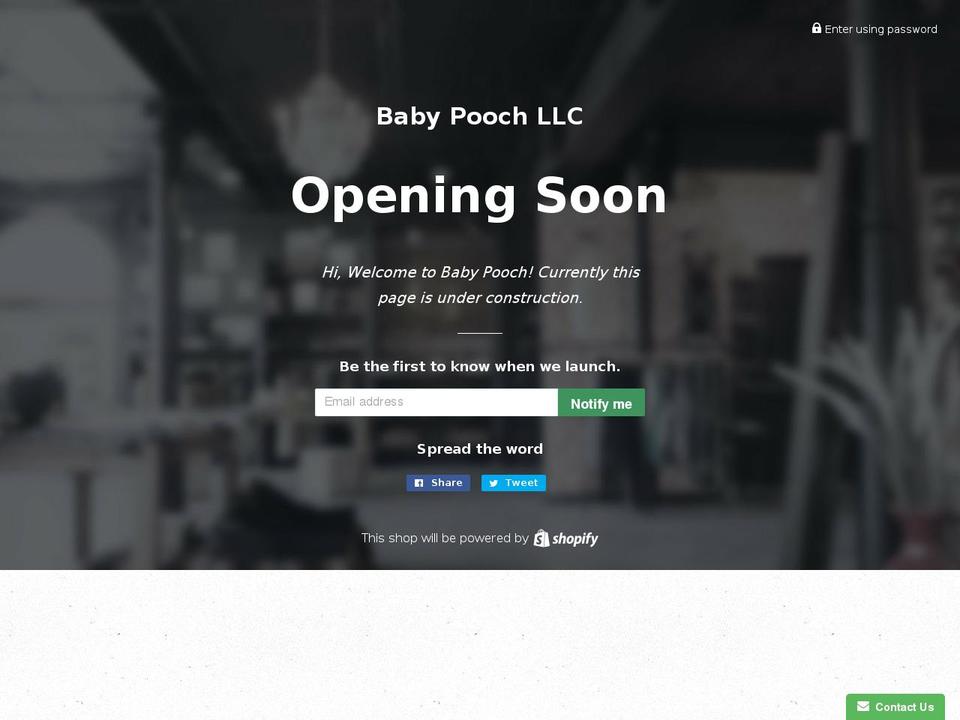 baby-pooch.com shopify website screenshot