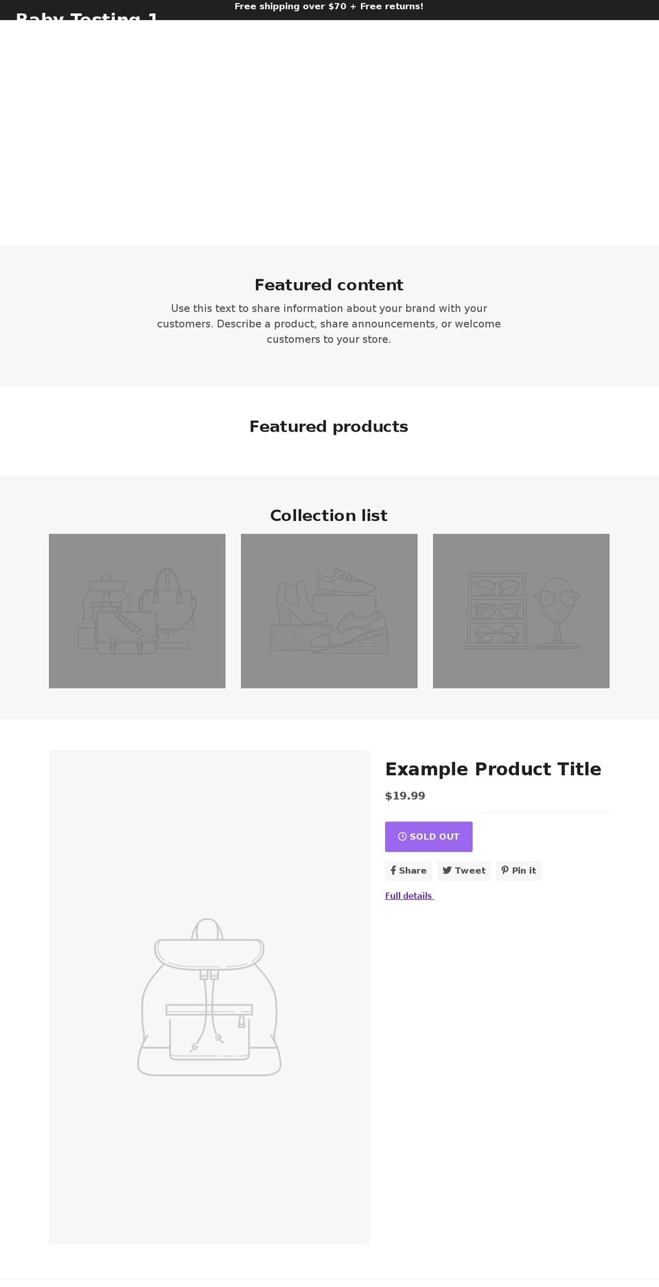 baby-testing-1.myshopify.com shopify website screenshot