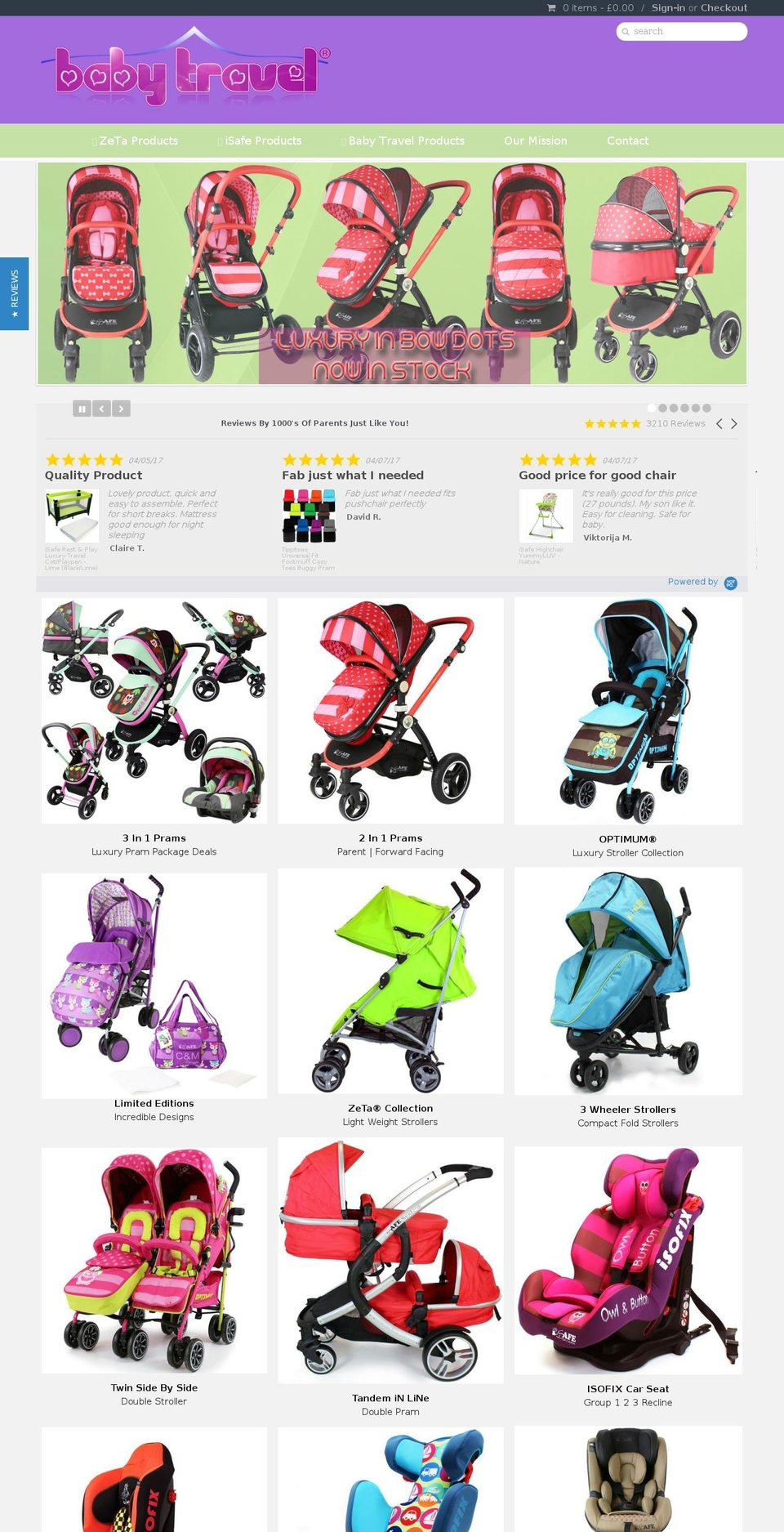 baby-travel.uk.com shopify website screenshot