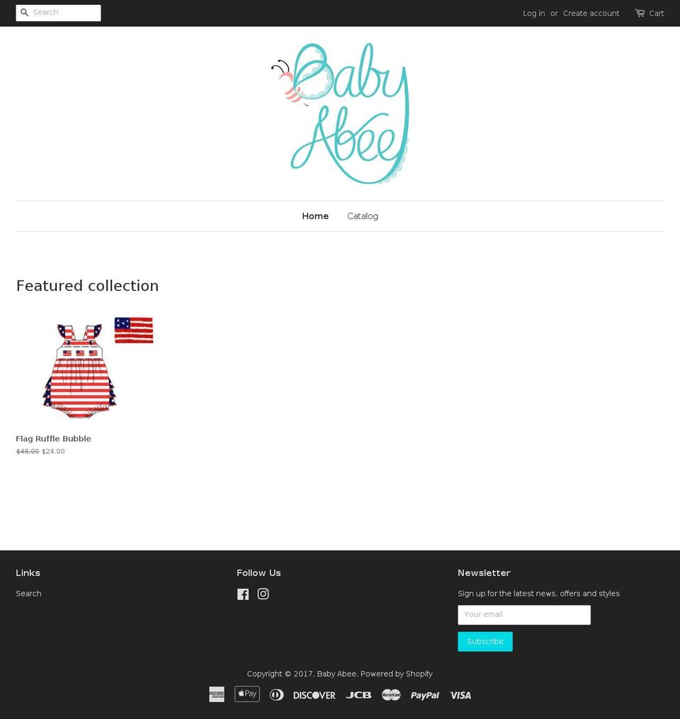 babyabee.com shopify website screenshot