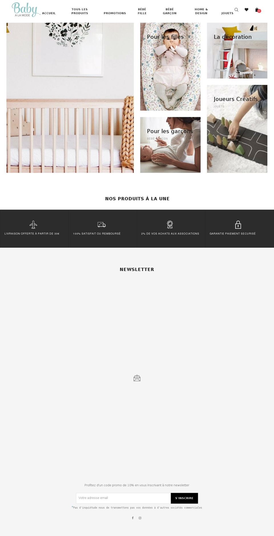 babyalamode.fr shopify website screenshot