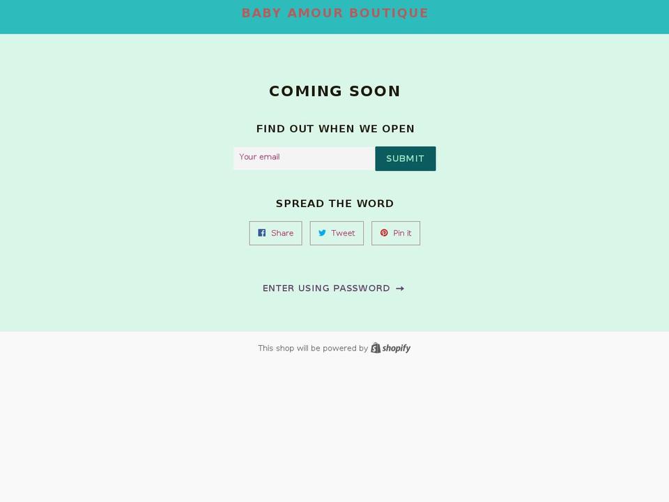 babyamourboutique.com — Shopify storefront screenshot