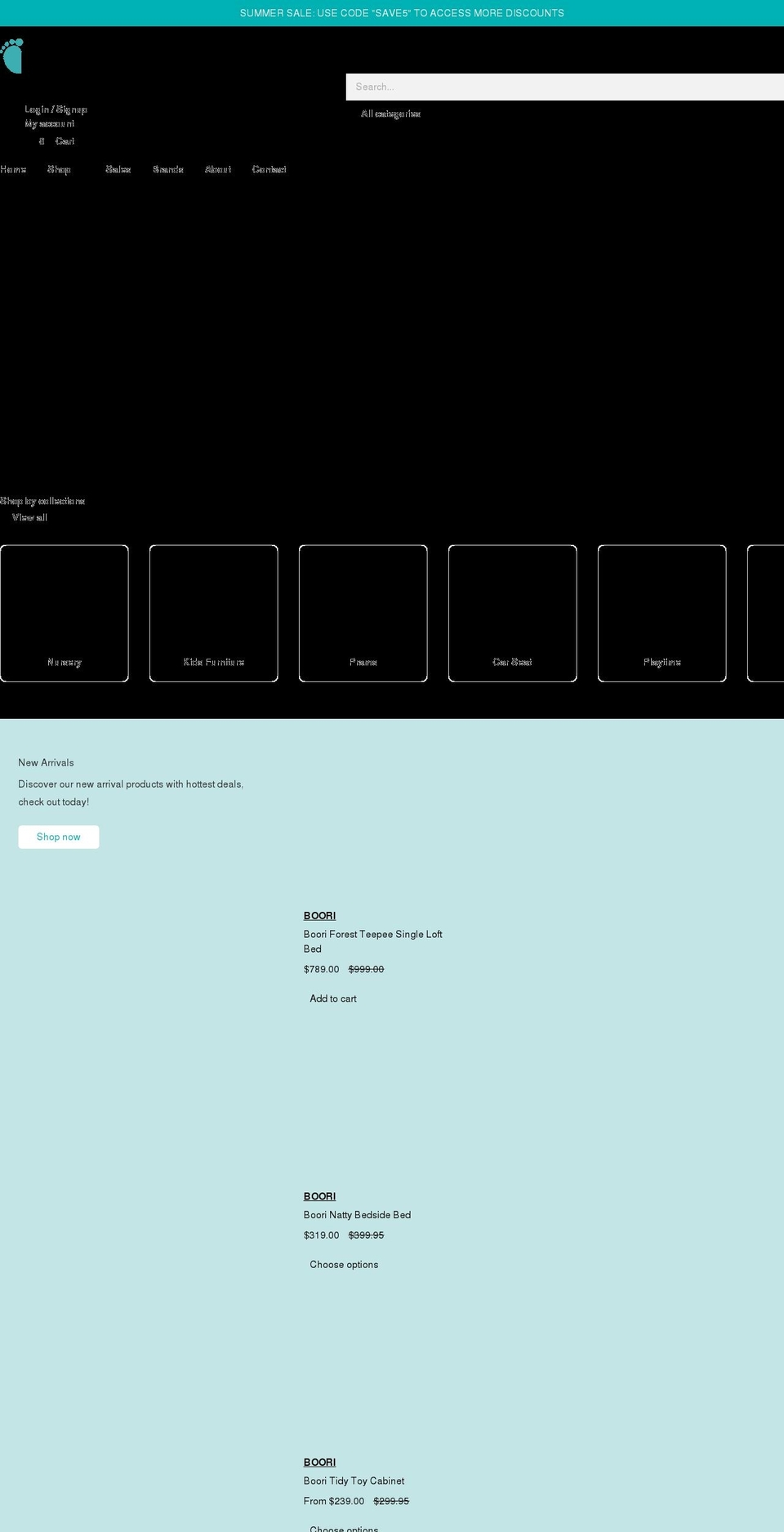 babyandkids.com.au shopify website screenshot