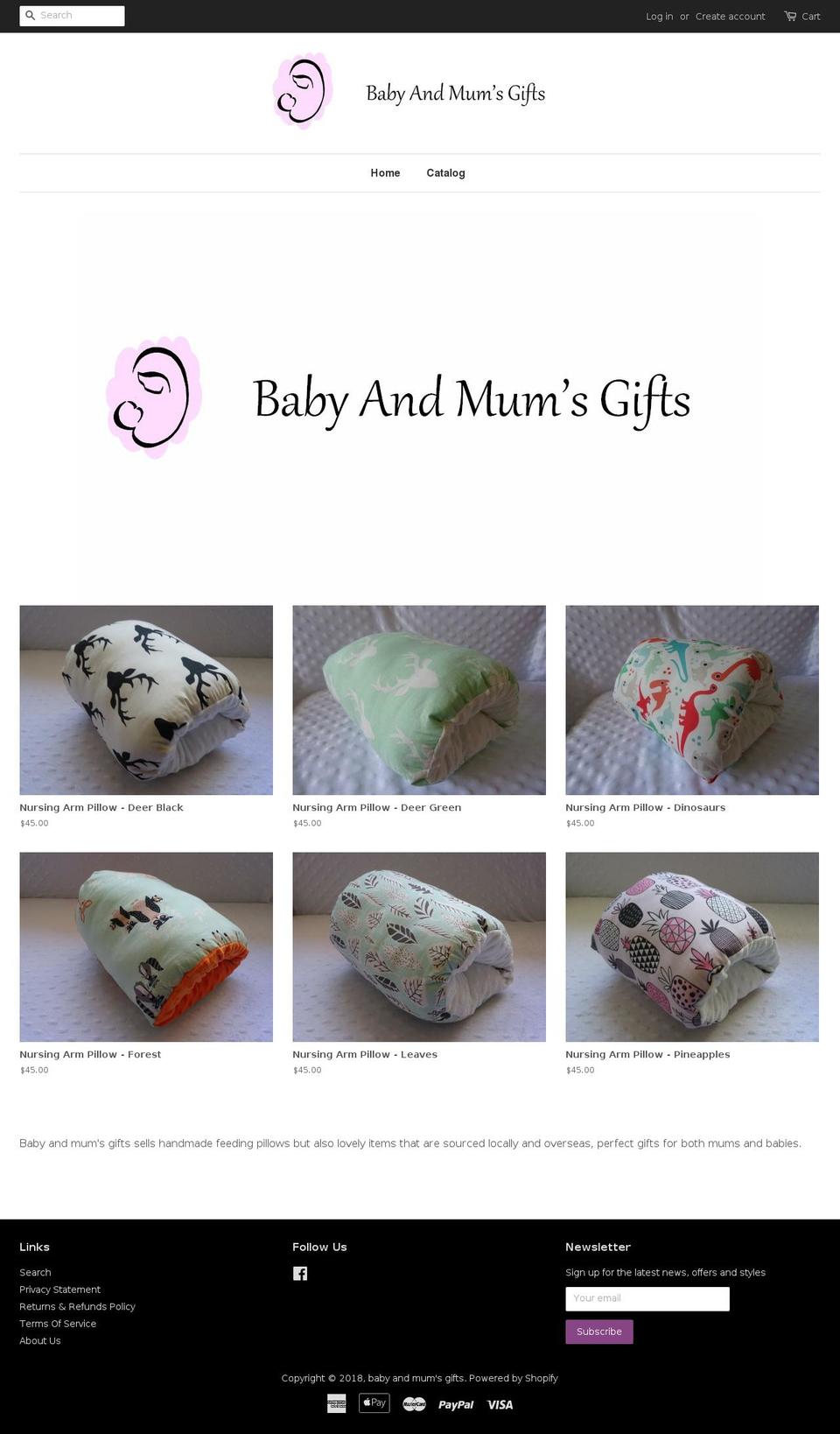 babyandmumgifts.com shopify website screenshot