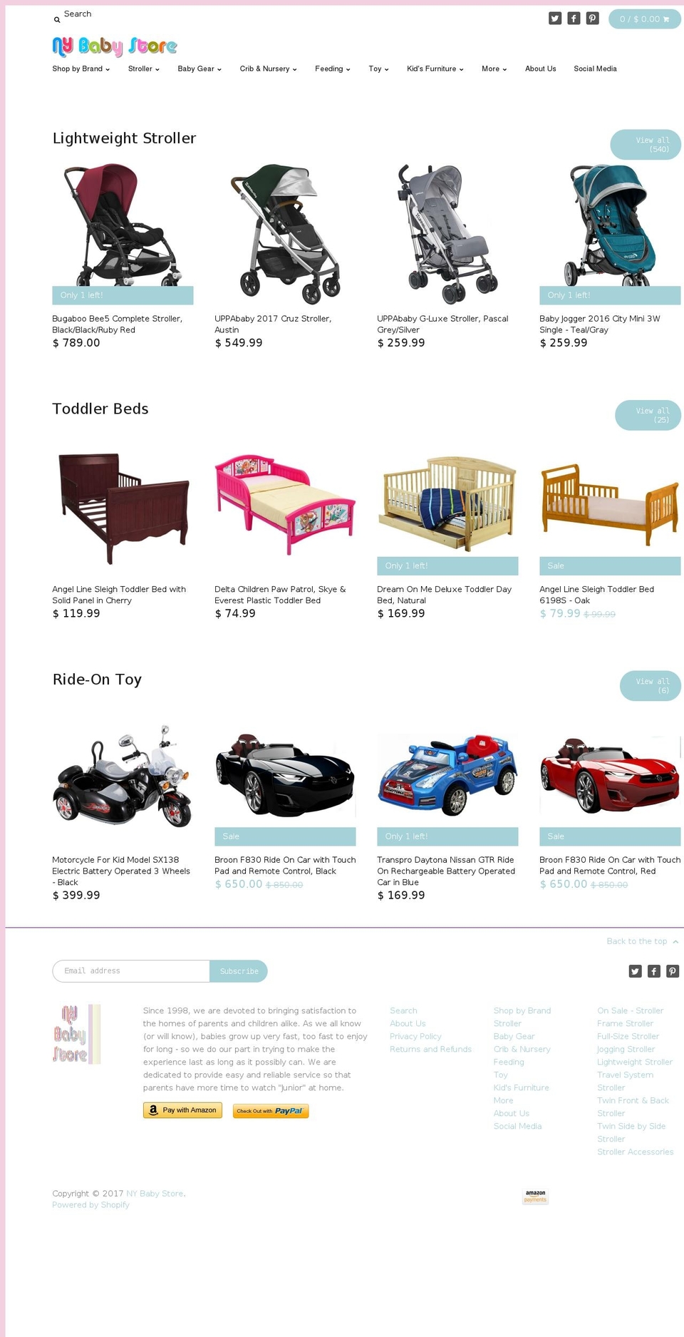 babyandteendepot.com shopify website screenshot
