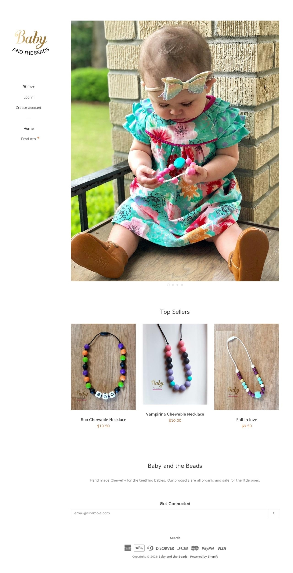 babyandthebeads.com — Shopify storefront screenshot