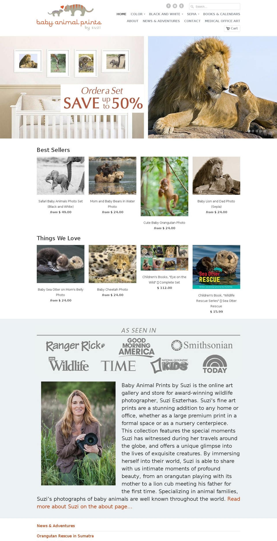 babyanimalprints.com shopify website screenshot