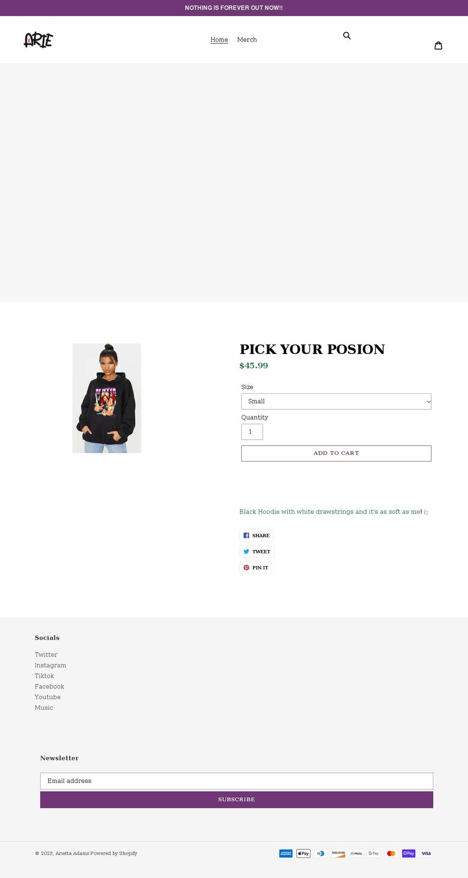 babyarietta.com shopify website screenshot