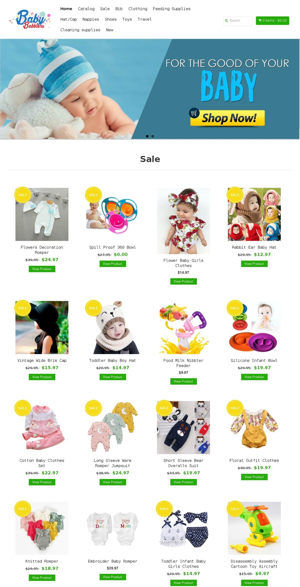 EcomClub Shopify theme site example babybabblers.com