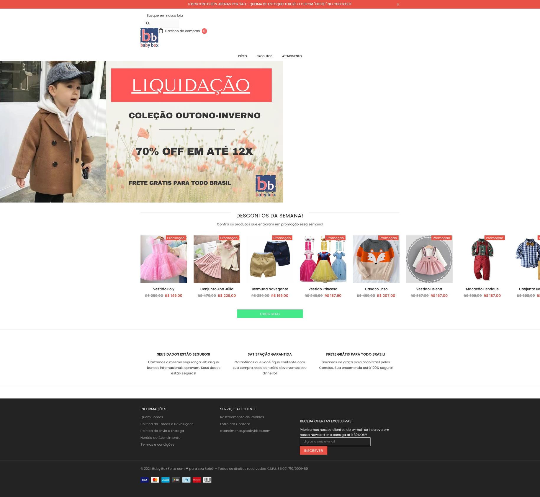 babybbox.com shopify website screenshot