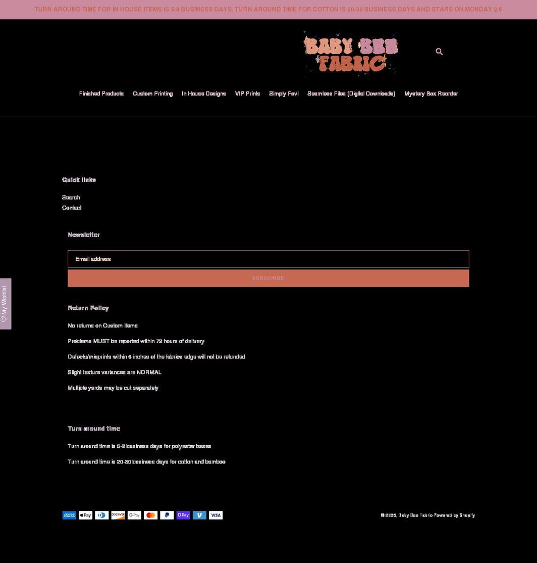 babybeeandco.com shopify website screenshot