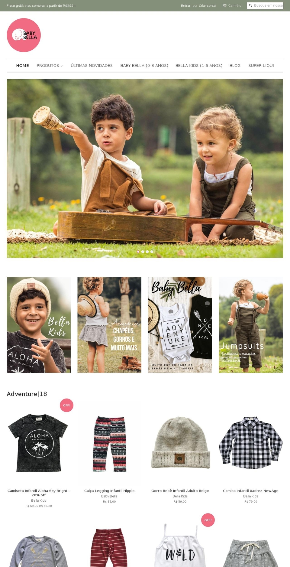 babybellastyle.com shopify website screenshot