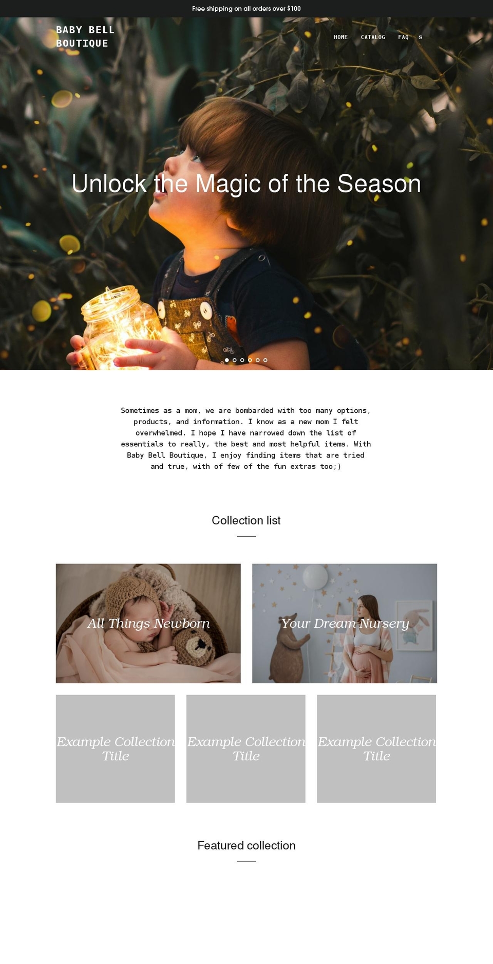 babybellboutique.com shopify website screenshot