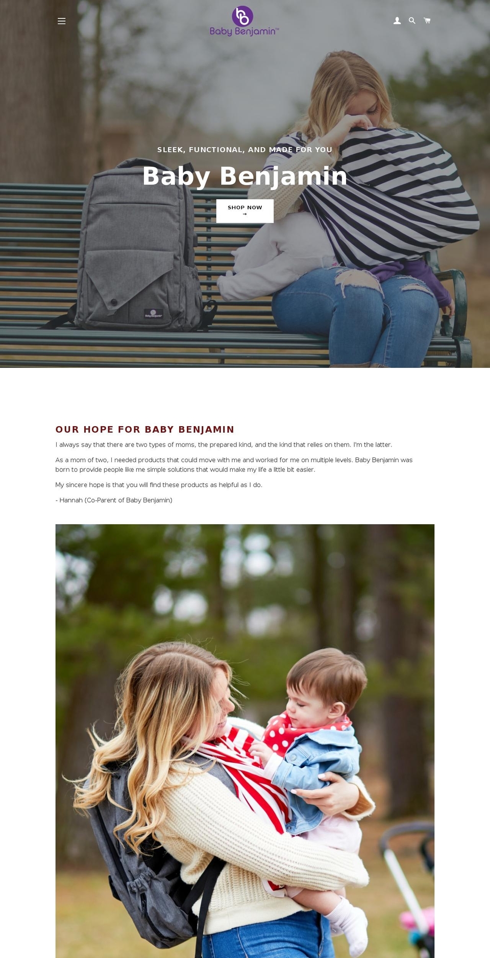 babybenjamin.com shopify website screenshot