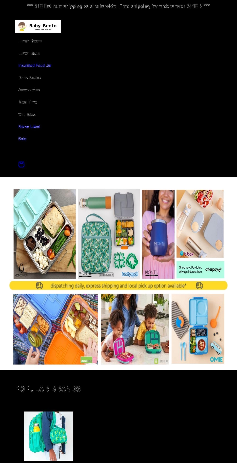 babybento.com.au shopify website screenshot