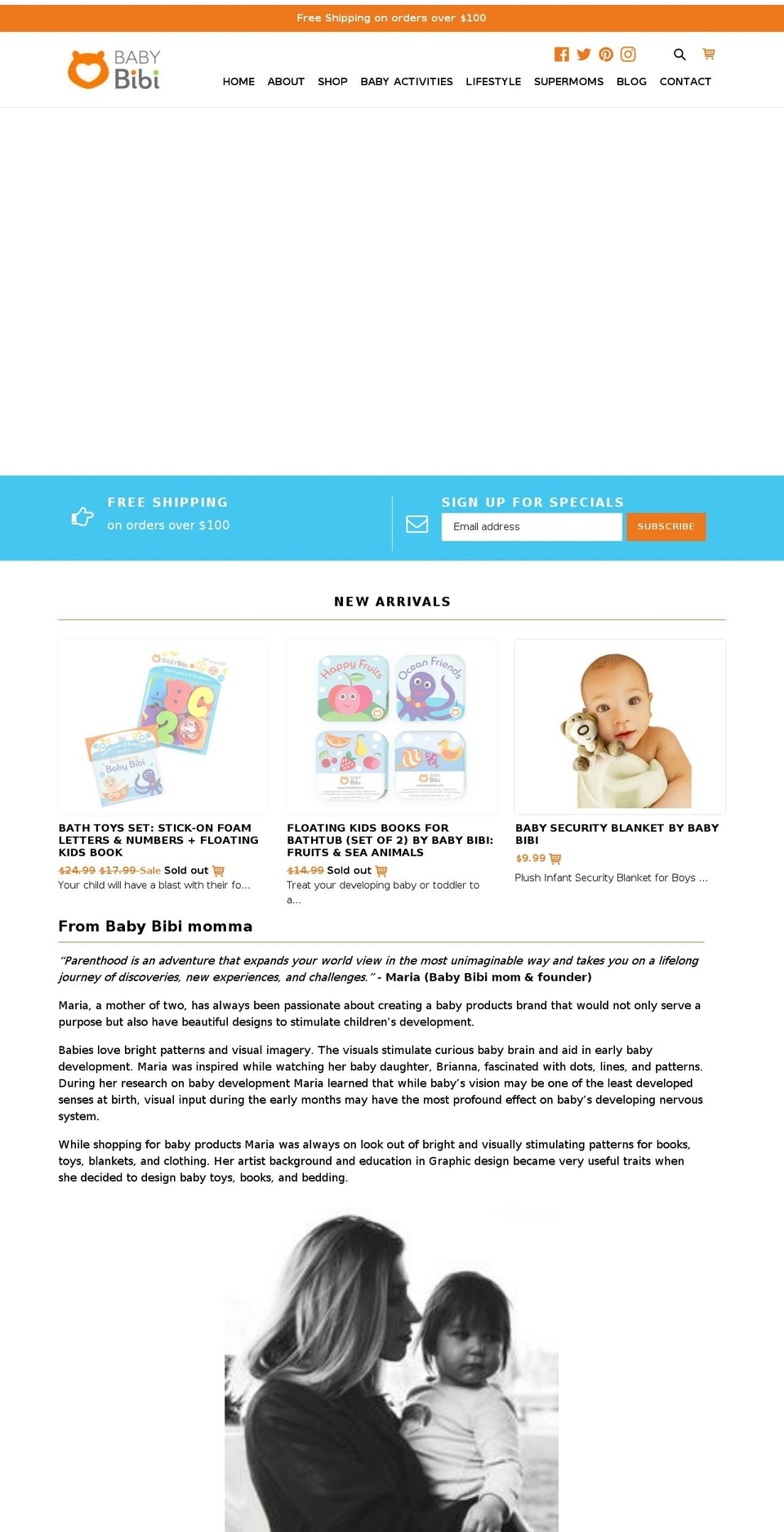 babybibi.com shopify website screenshot