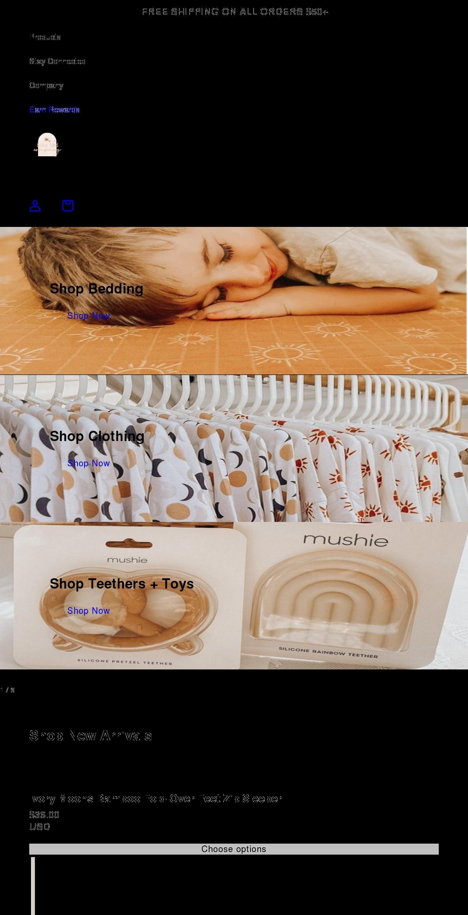 babybirdco.com shopify website screenshot