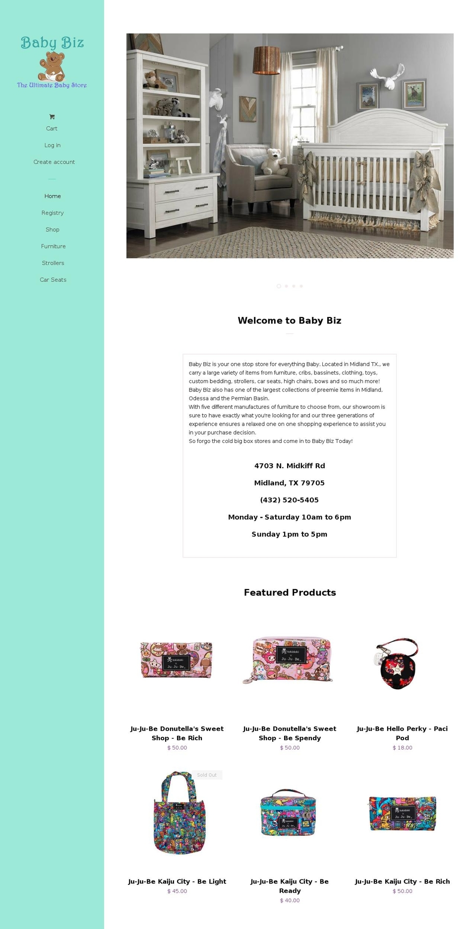babybizmidland.com shopify website screenshot