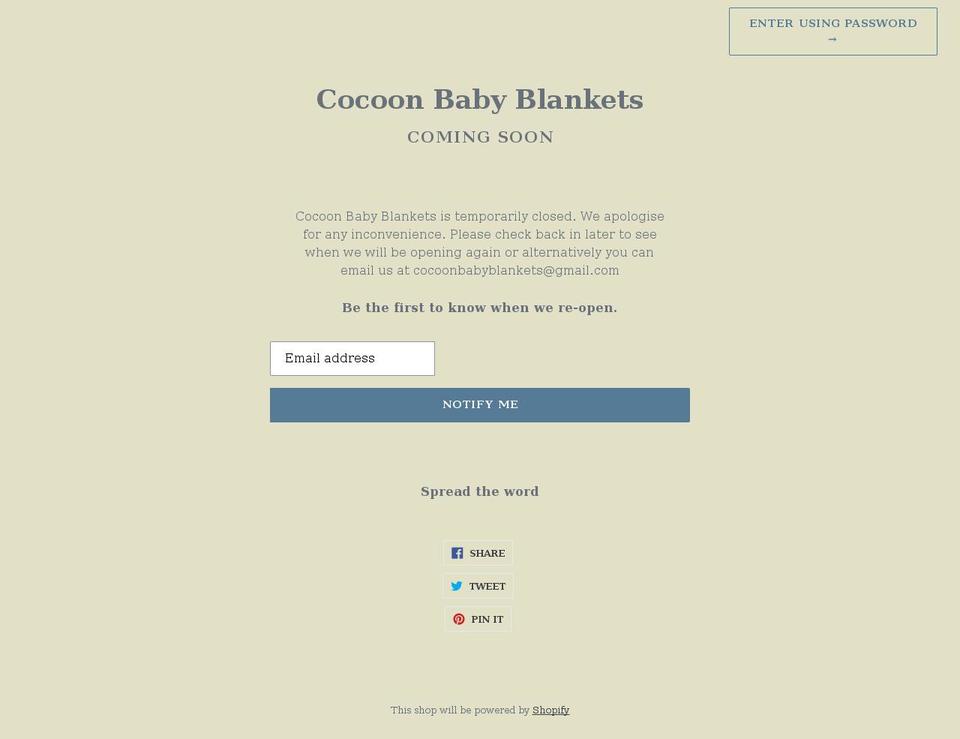 babyblankets.co.nz shopify website screenshot