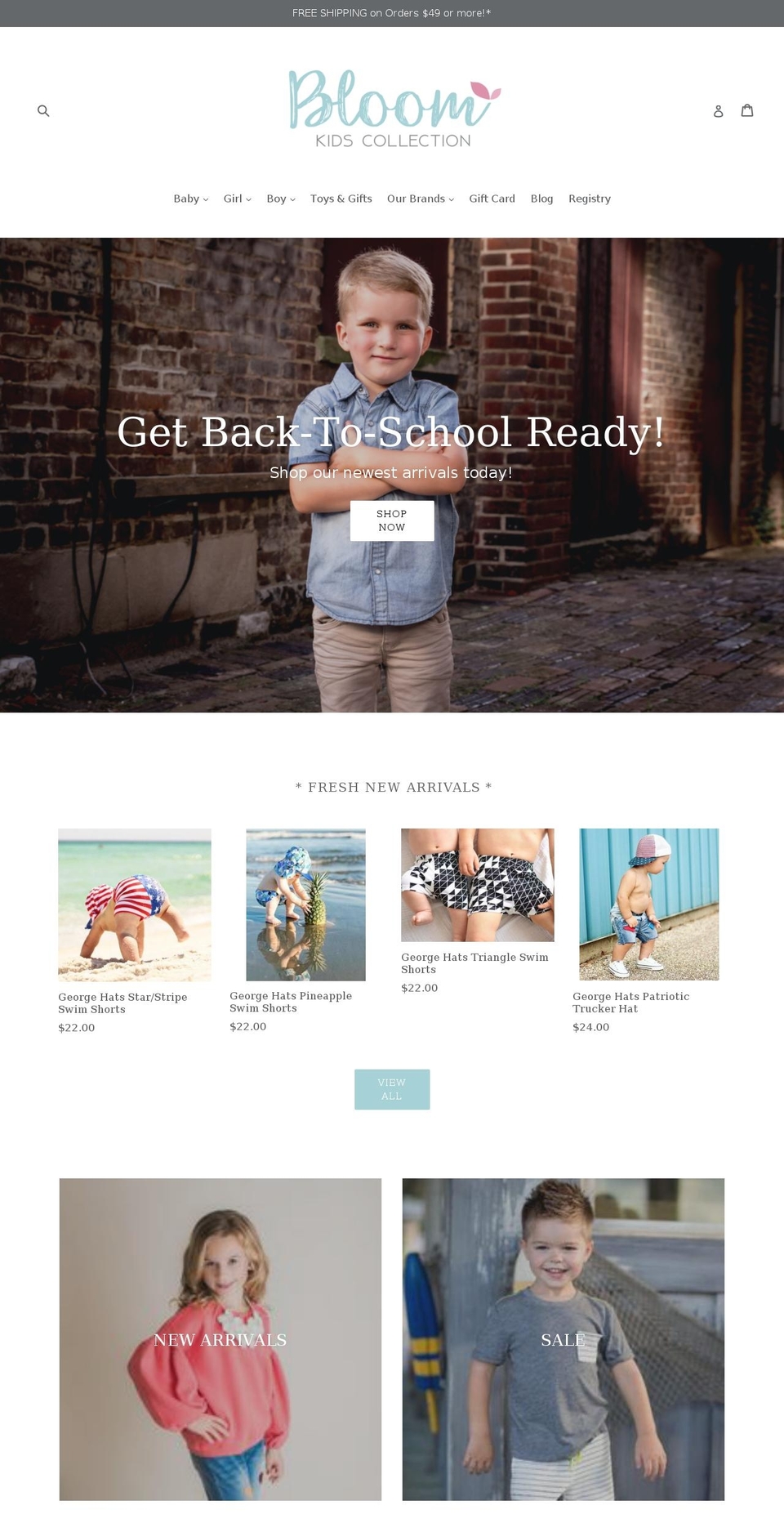 babybloomboutique.com — Shopify storefront screenshot