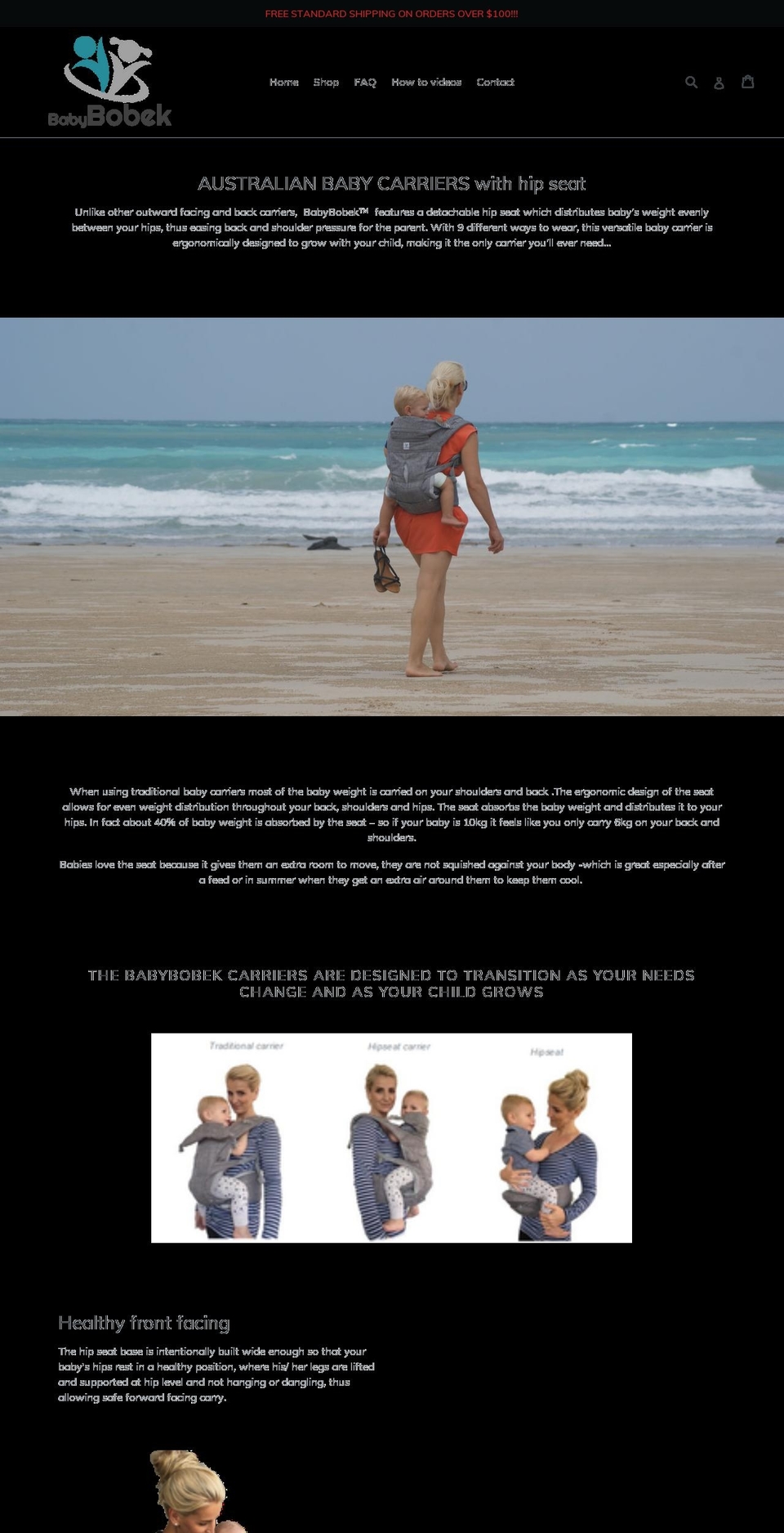 babybobek.com.au shopify website screenshot
