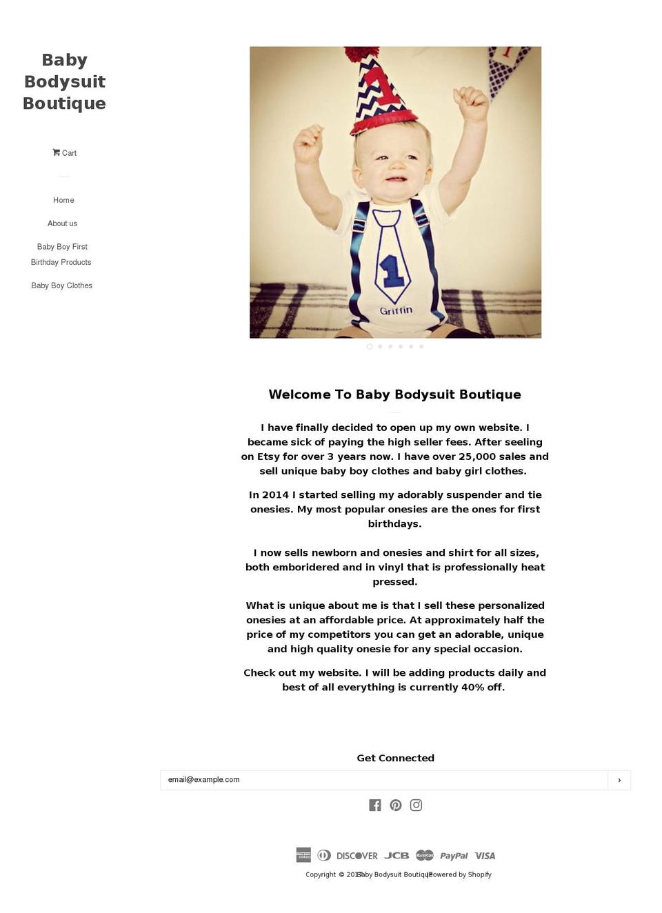 babybodysuitboutique.com shopify website screenshot