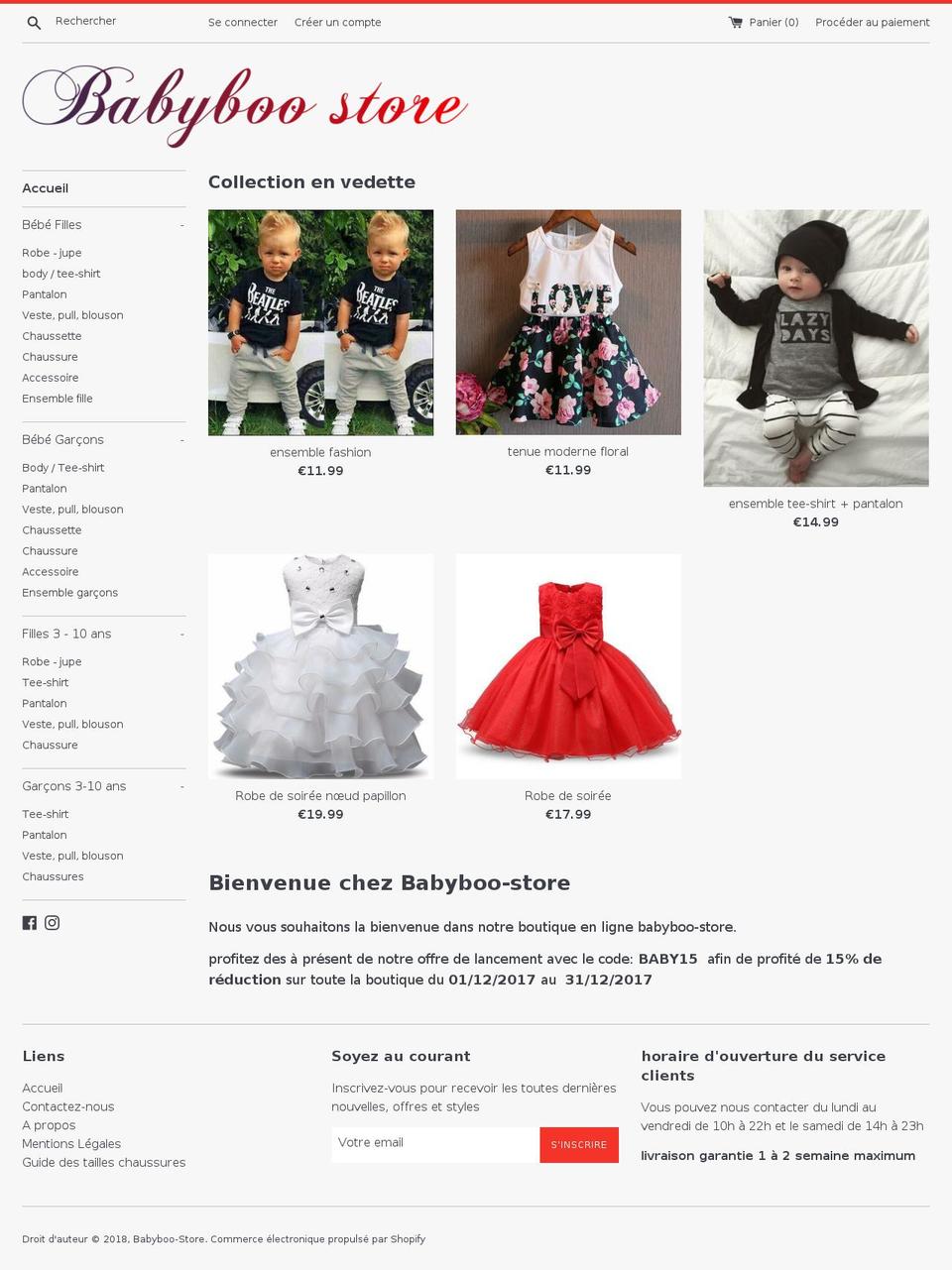 babyboo-store.com — Shopify storefront screenshot