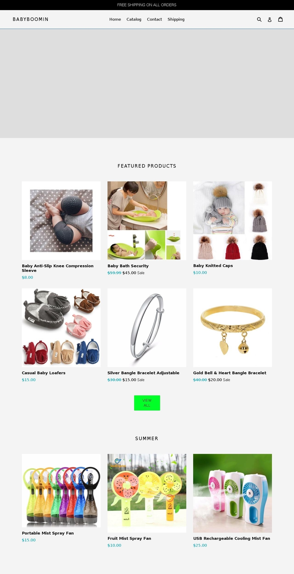 babyboomin.net shopify website screenshot