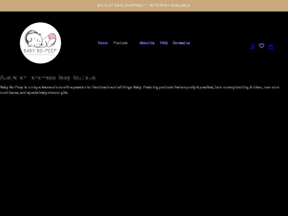 babybopeep.com.au shopify website screenshot
