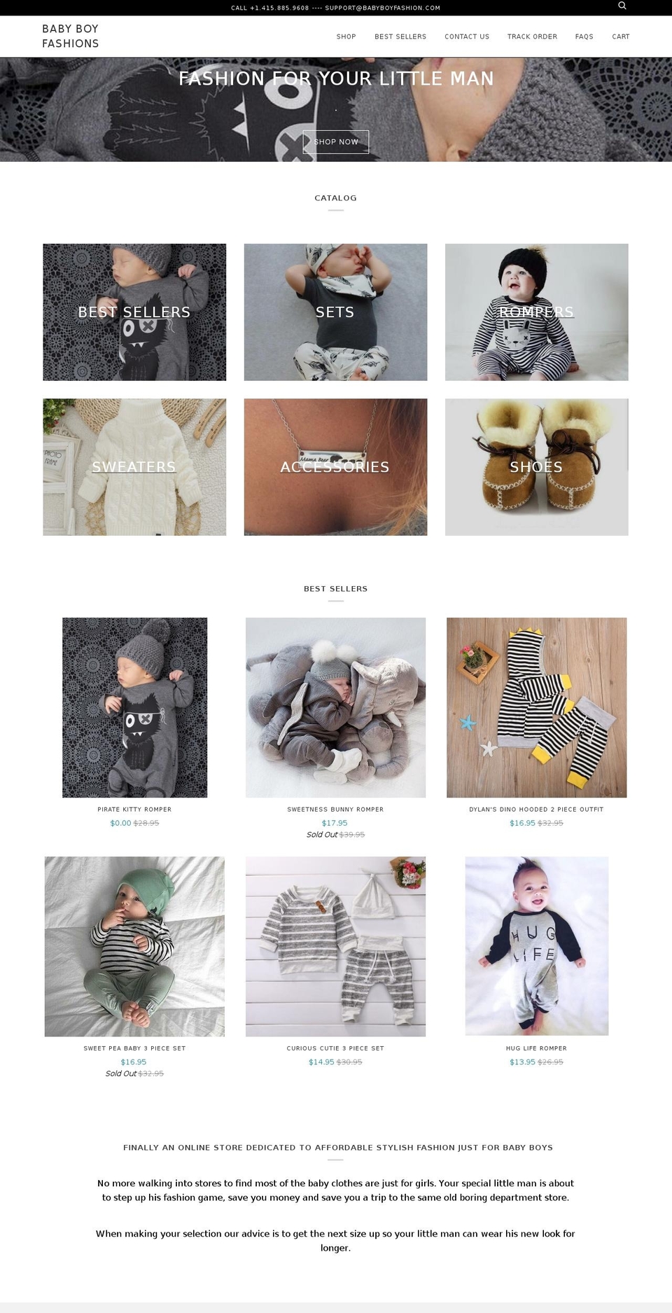 Dans v3 Shopify theme site example babyboyfashions.com