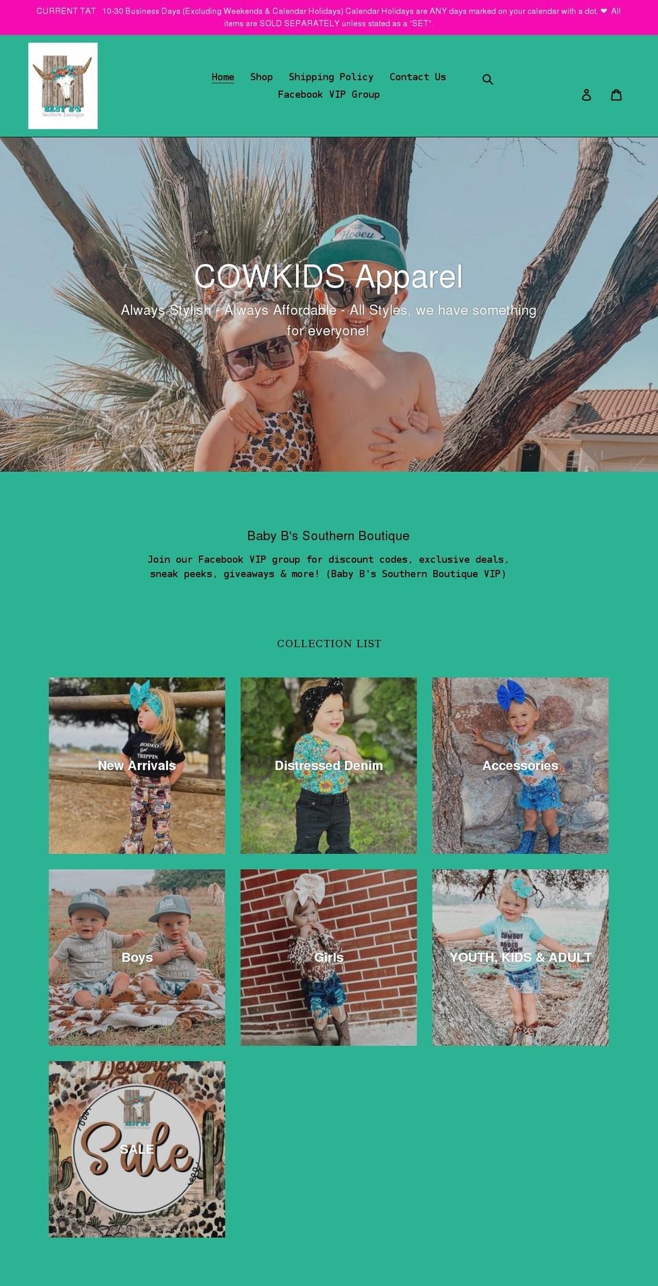 babybssouthernboutique.com shopify website screenshot