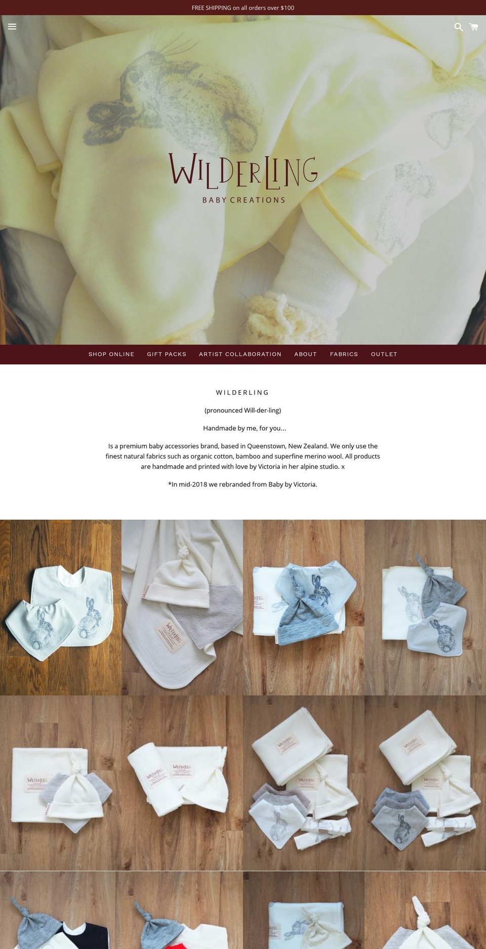 babybyvictoria.co.nz shopify website screenshot