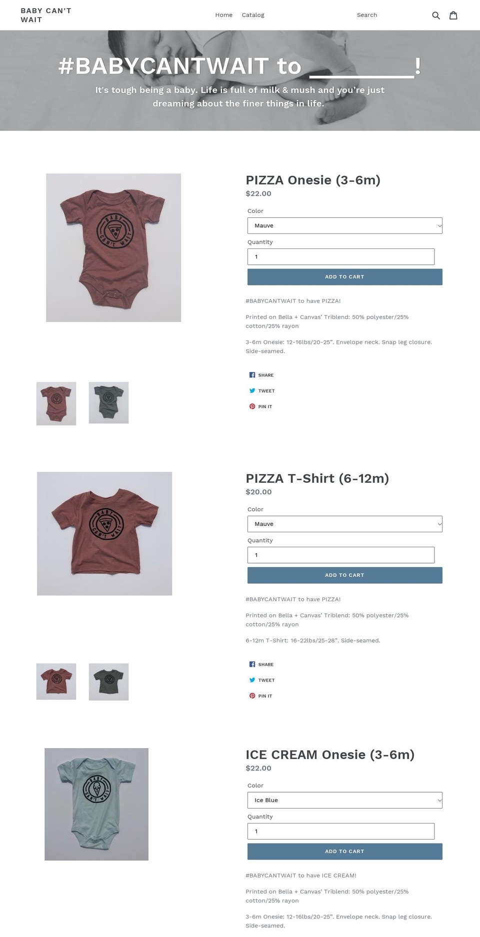 babycantwait.xyz shopify website screenshot