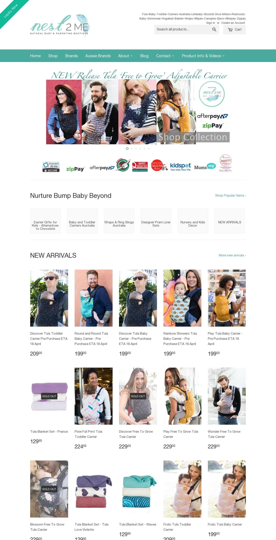 babycarriersonline.com shopify website screenshot