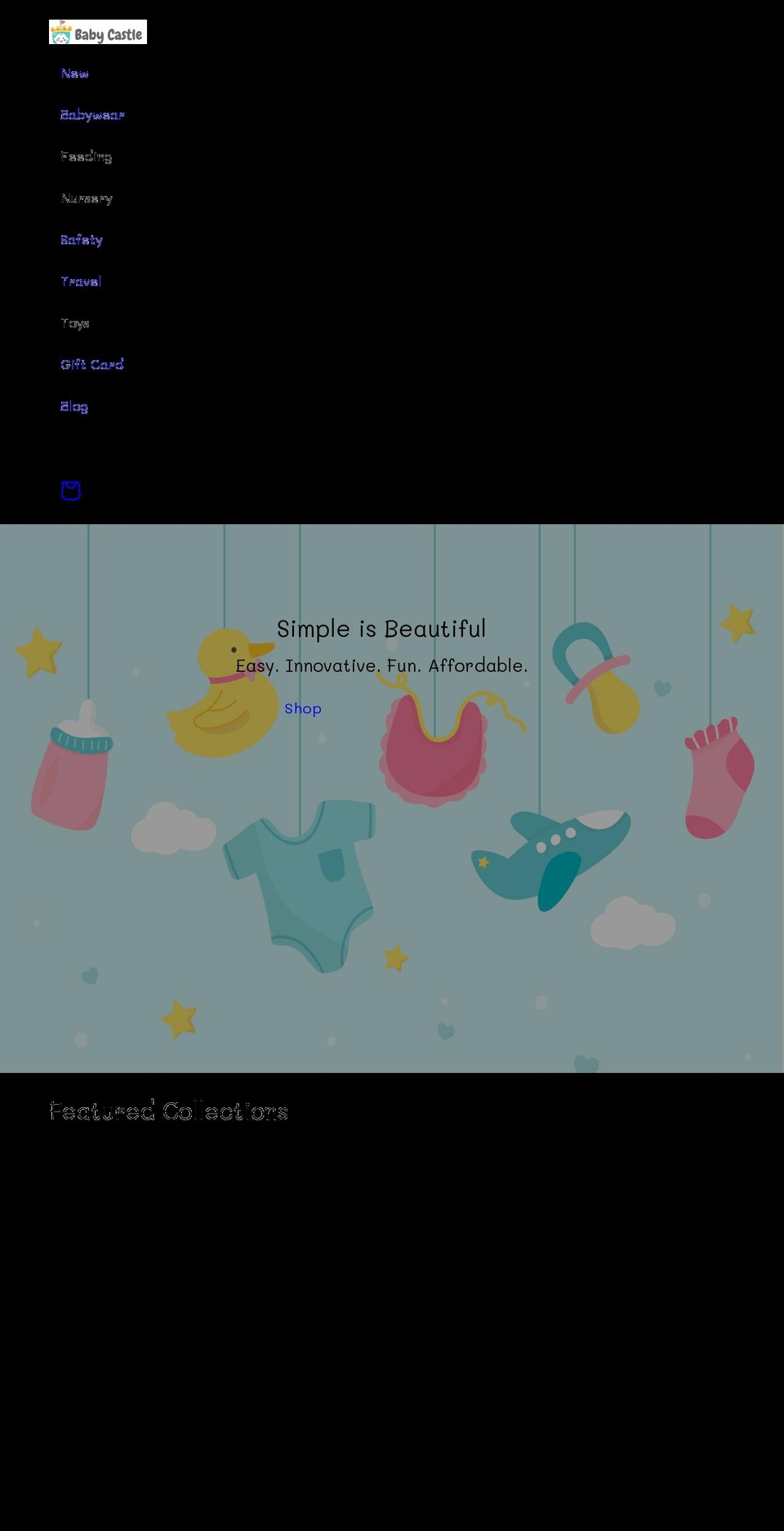 babycastle.com.au shopify website screenshot