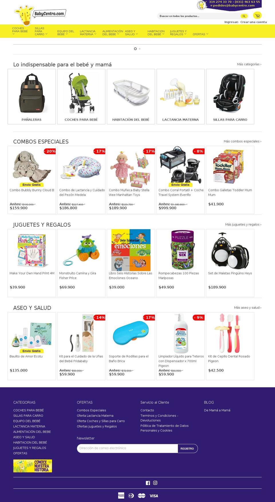 babycentro.com shopify website screenshot