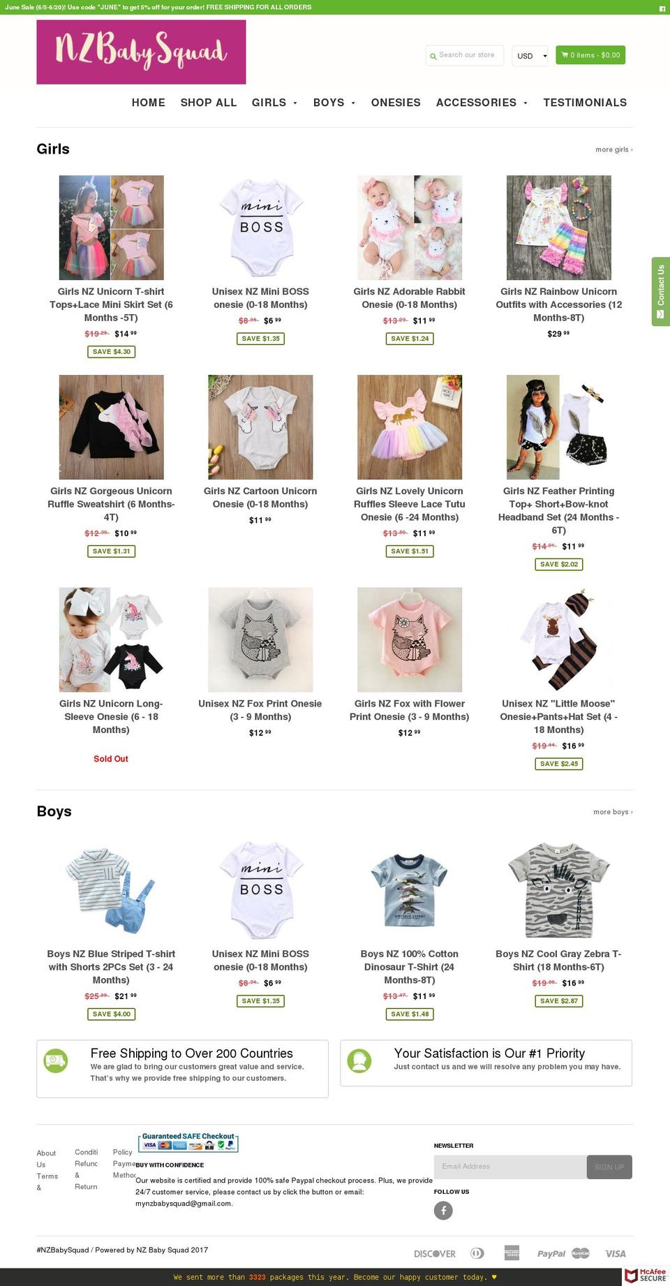 babyclothesnow.com shopify website screenshot