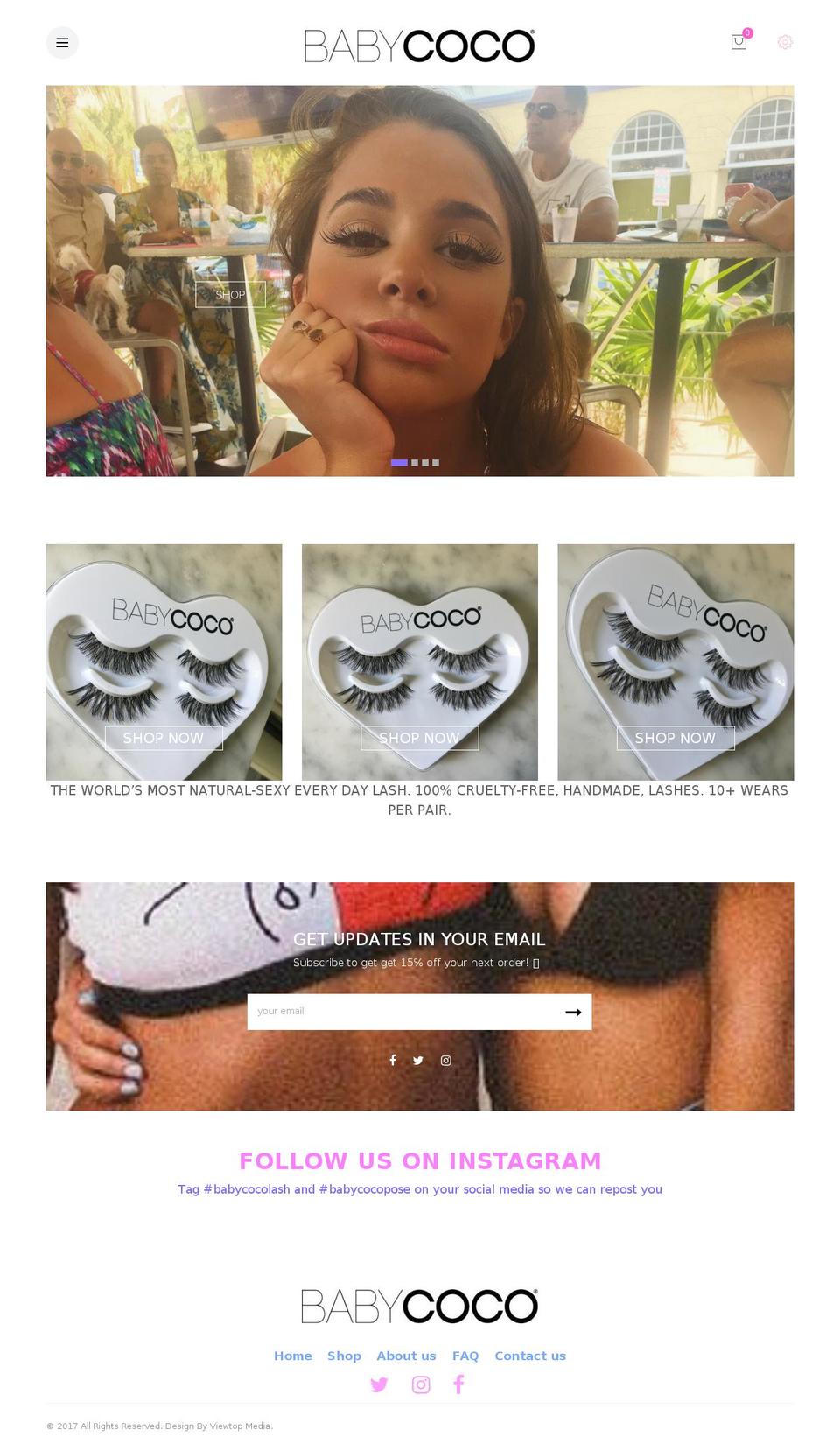 babycocolash.com shopify website screenshot