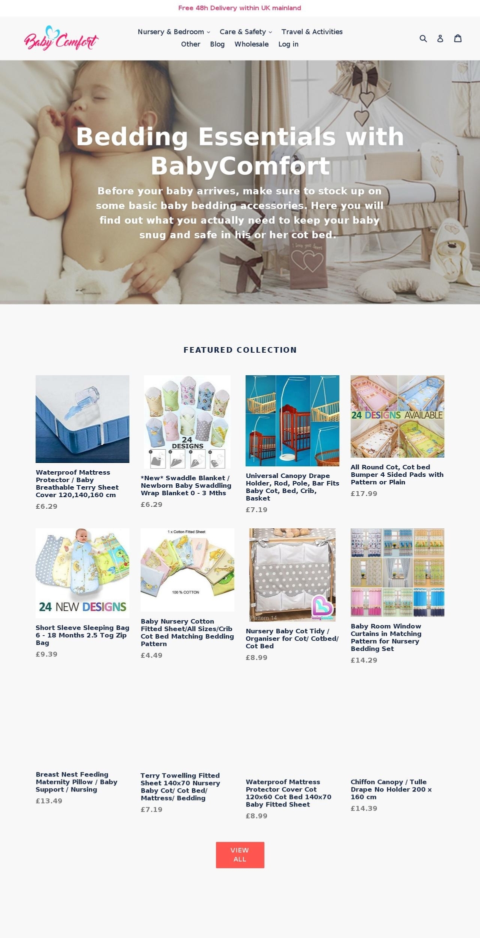 babycomfort.co.uk shopify website screenshot